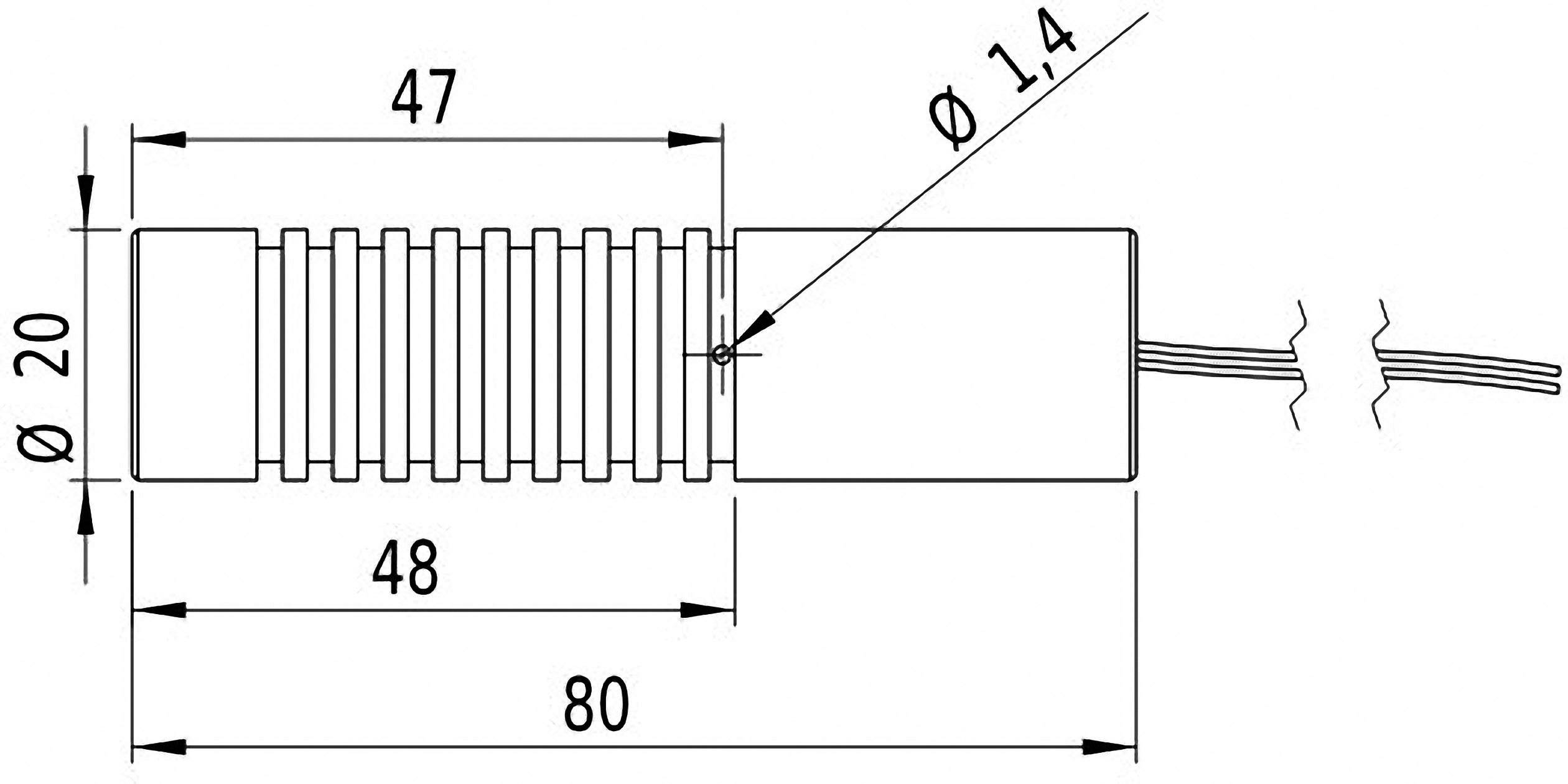 Picotronic Lasermodul Punkt Grün 1mW DD532-1-3(20x80)