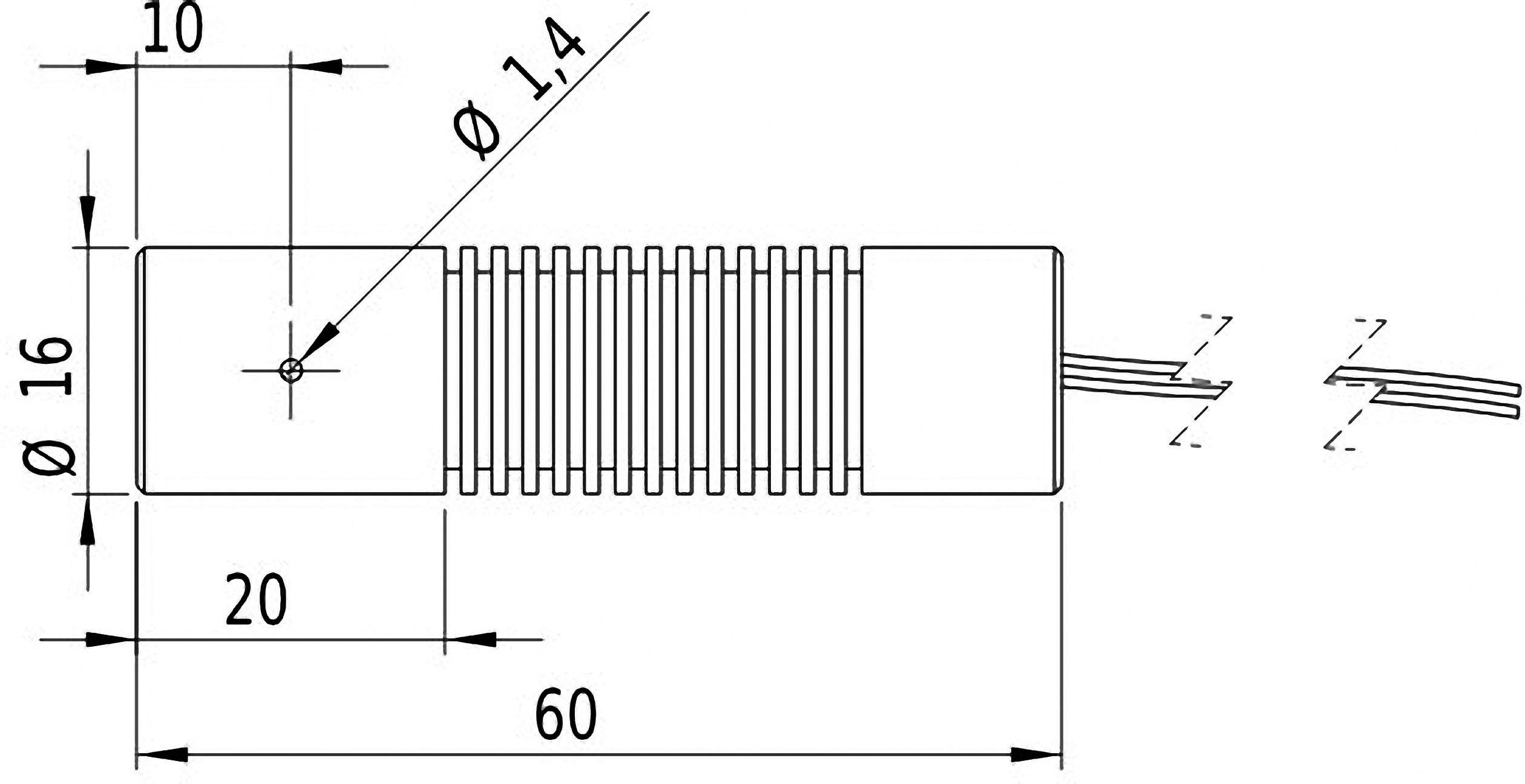 Picotronic Lasermodul Punkt Grün 1mW DD532-1-3(16x60)-AP-C300
