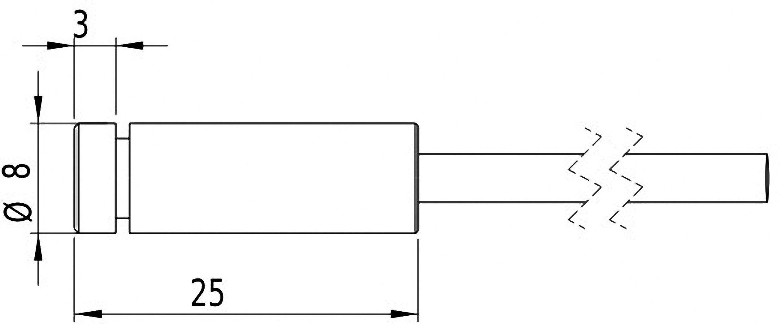 Picotronic Lasermodul Punkt Rot 1mW DC650-1-3(8x25)-C500