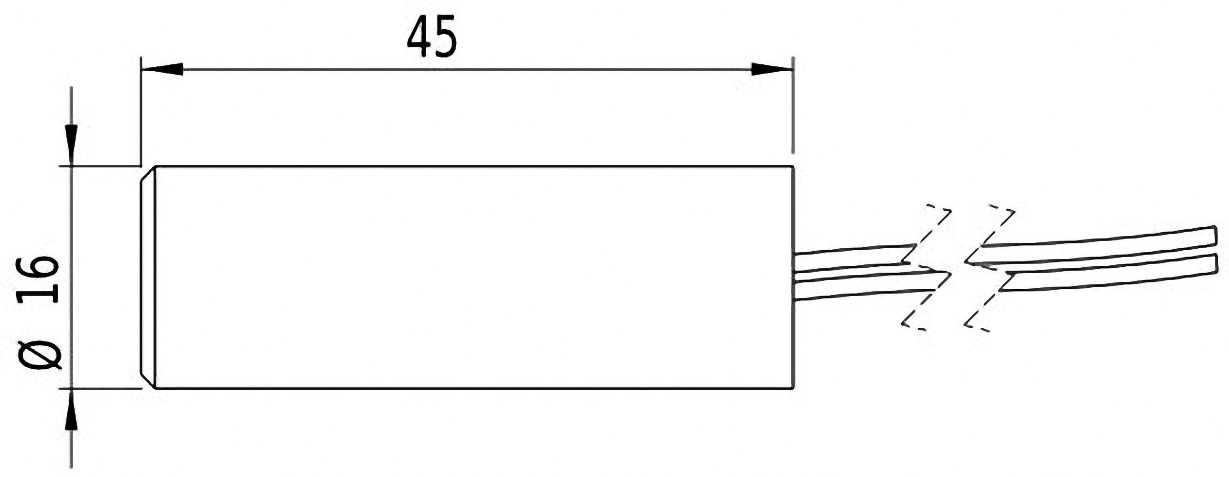 Picotronic Lasermodul Kreuzlinie Rot 2mW CB635-2-3(16x45)-F1000