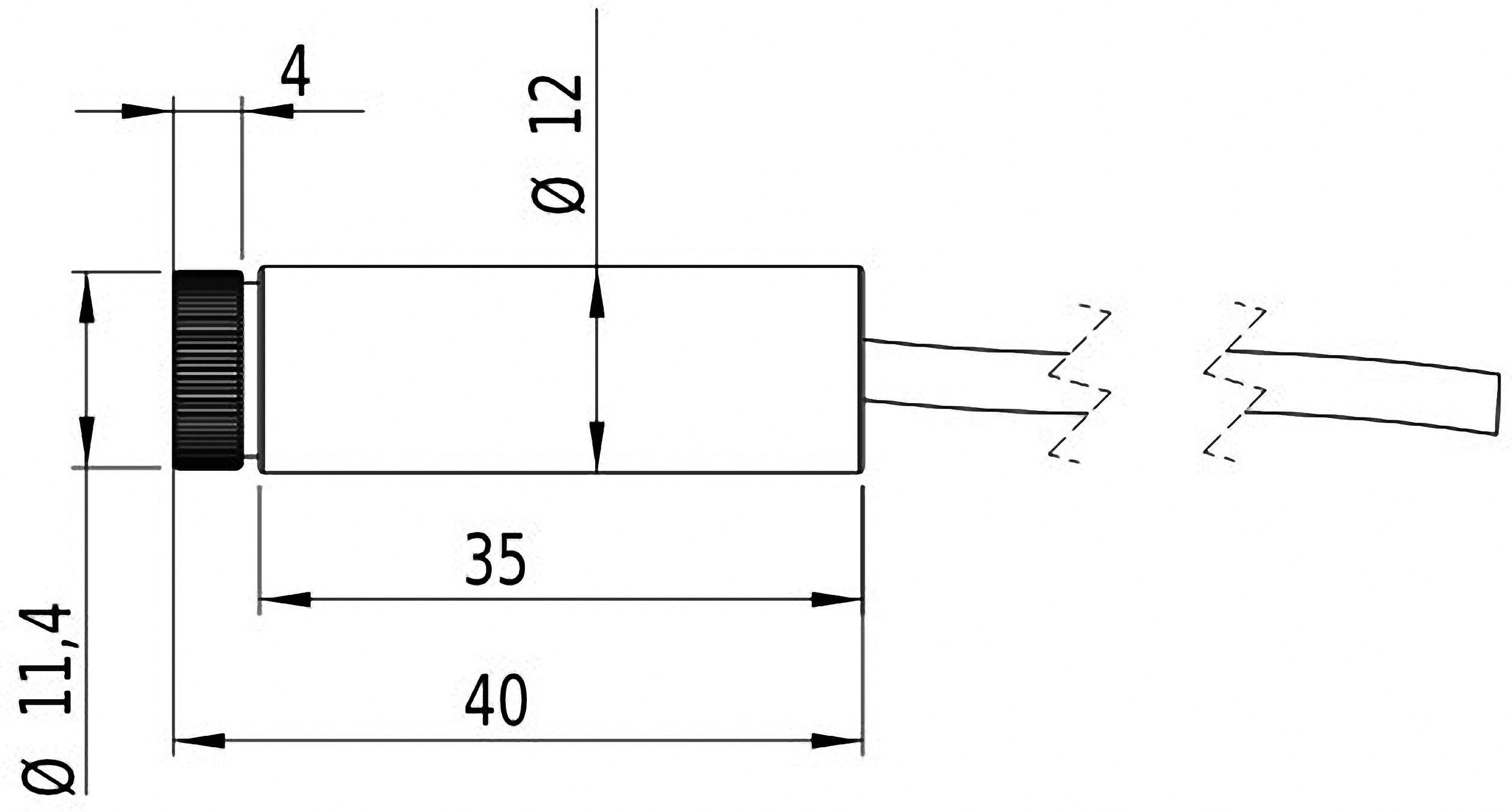 Picotronic Lasermodul Punkt Rot 1mW DG670-1-12-F(12x40)-C300