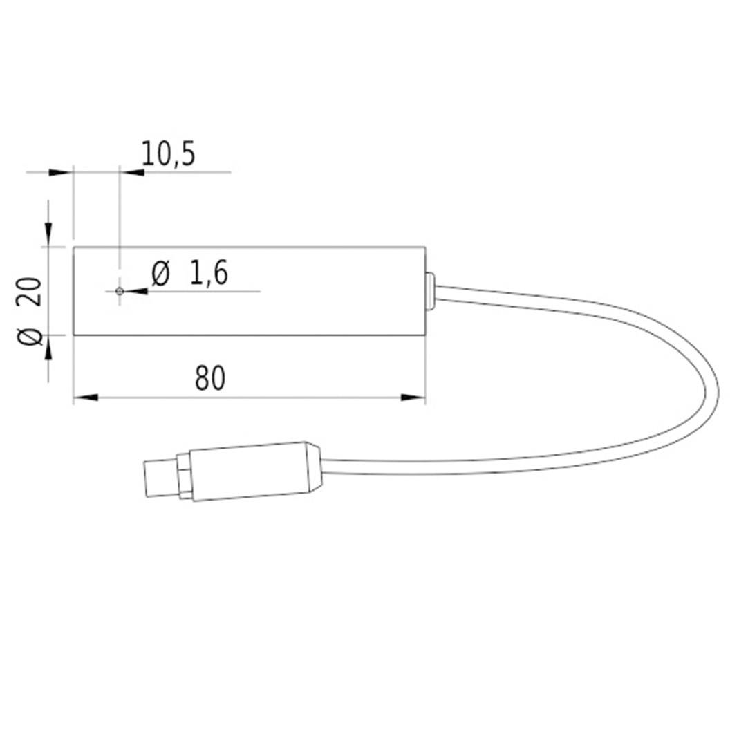 Picotronic Lasermodul Linie Grün 15mW LD532-15-24(20x80)45-PL-C3000