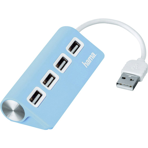 Hama 4 Port USB 2.0-Hub Blau