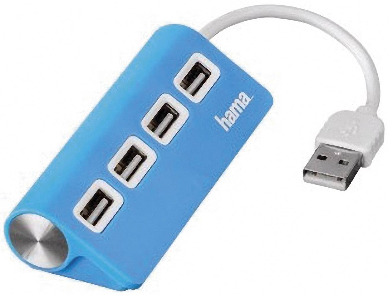 Hama 4 Port USB 2.0-Hub Blau