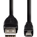 Hama USB-Kabel USB 2.0 USB-A Stecker, USB-Micro-B Stecker 0.25 m Schwarz vergoldete Steckkontakte 54562