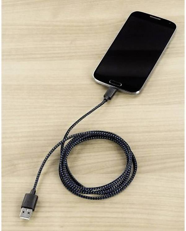 Hama USB-Kabel USB 2.0 USB-A Stecker, USB-Micro-B Stecker 0.25 m Schwarz vergoldete Steckkontakte 54562