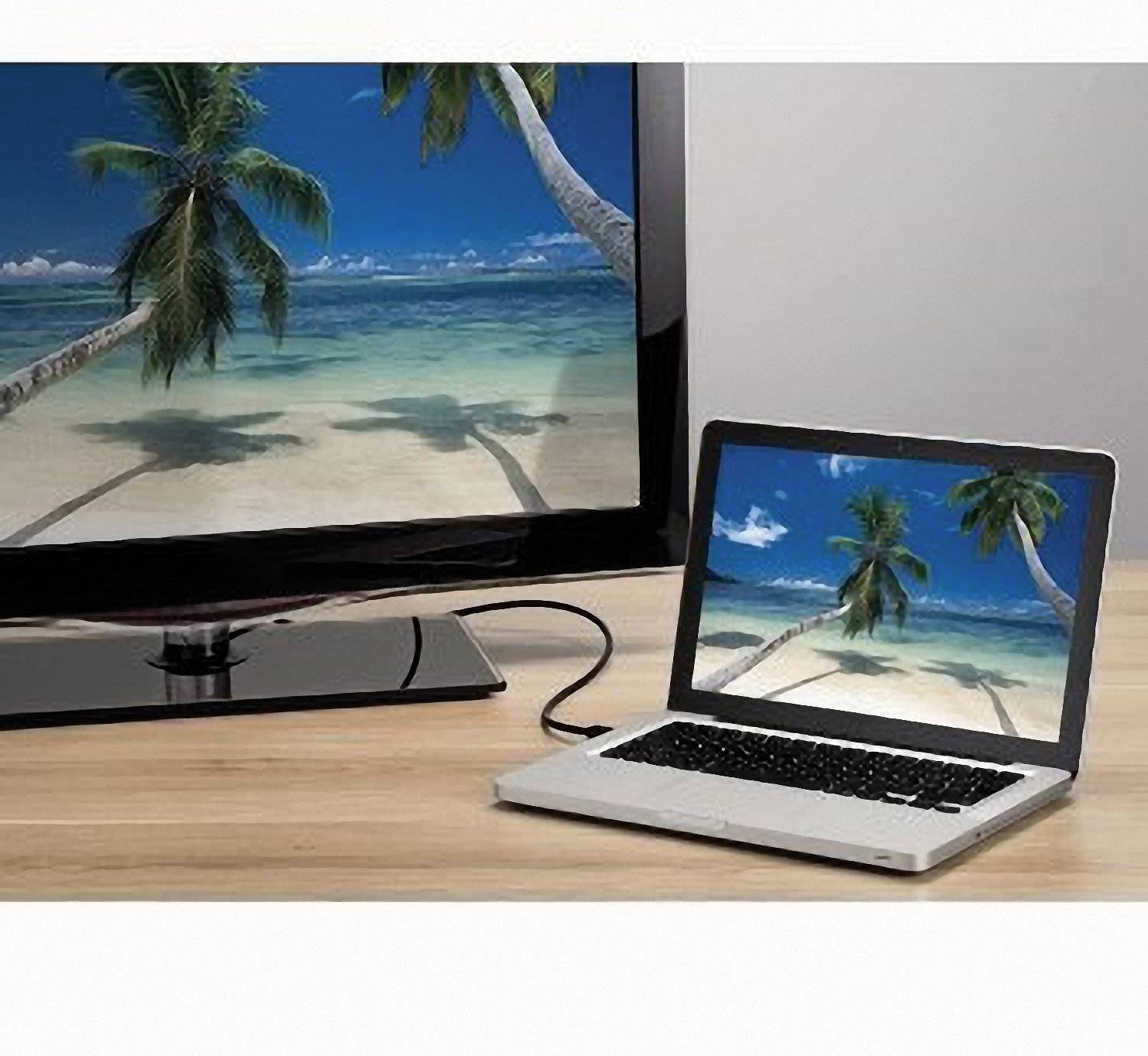 Hama Mini-DisplayPort / DisplayPort Adapterkabel Mini DisplayPort Stecker, DisplayPort Stecker 1.80