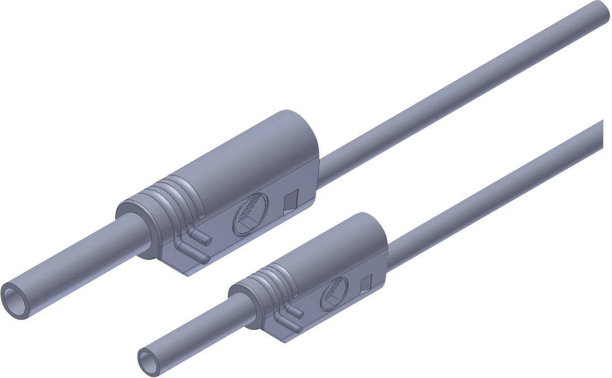 SKS Hirschmann MAL S WS 2-4 100/1 Sicherheits-Messleitung [Lamellenstecker 4mm - Lamellenstecker 2 mm] 1m Grau