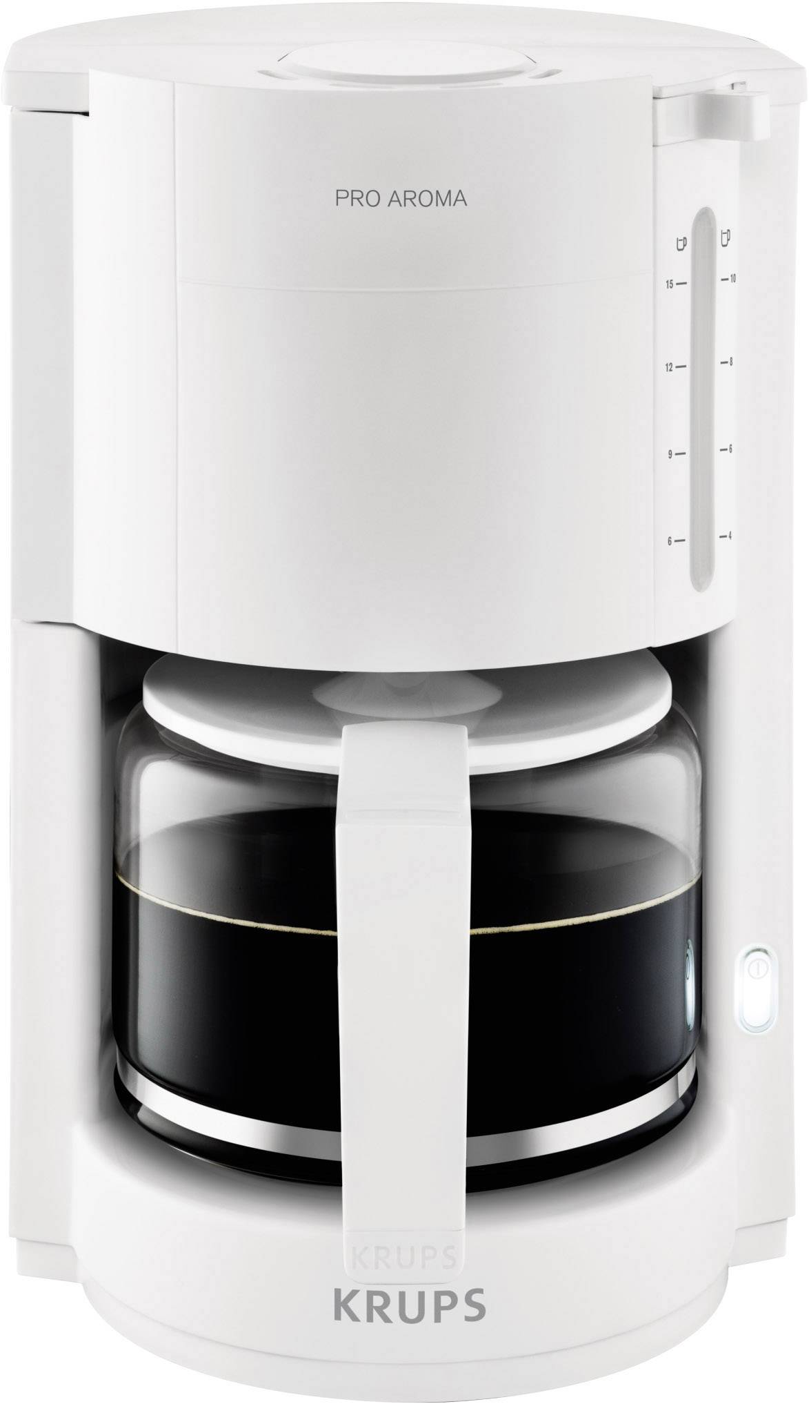 Krups ProAroma Kaffeemaschine Weiß Fassungsvermögen Tassen=15