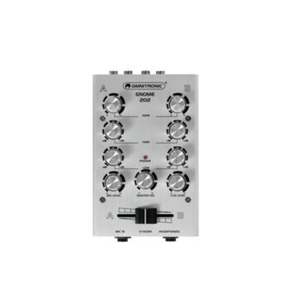Omnitronic GNOME-202 2-Kanal DJ Mixer Silber Omnitronic GNOME-202 2-Kanal DJ Mixer Silber