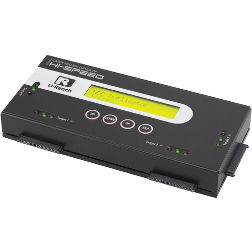 Renkforce PRO368 3fach Festplatten-Kopierstation SATA mit Löschfunktion, tragbar