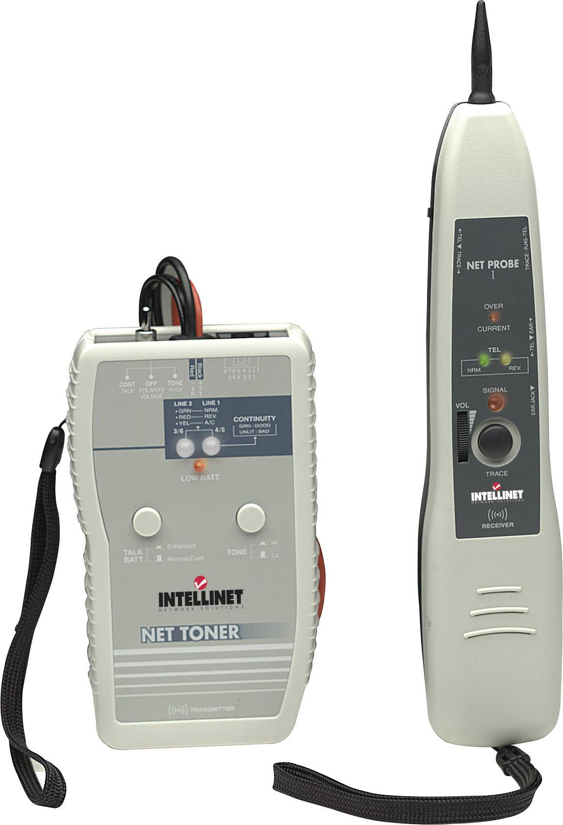 Netzwerkkabeltester-Set bestehend aus einem Toner-Generator und einer Sonde, zum Verfolgen und Identifizieren von Kabeln und Leitungen.