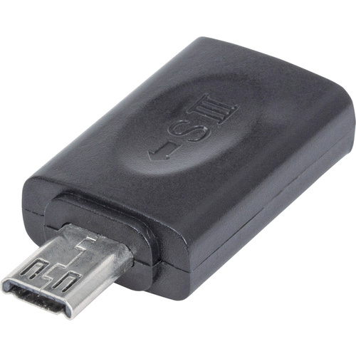 Manhattan USB 2.0 Adapter [1x USB 2.0 Stecker Micro-B - 1x USB 2.0 Buchse Micro-B] 151481