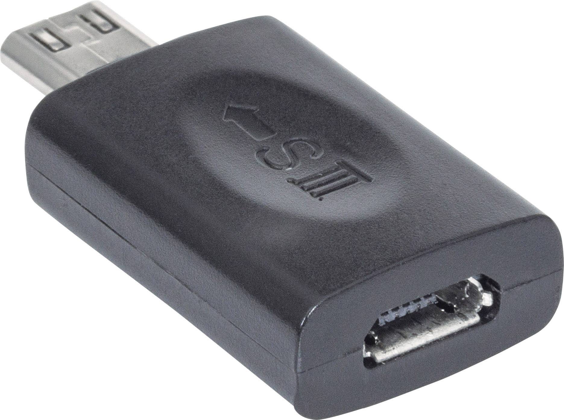 Manhattan USB 2.0 Adapter [1x USB 2.0 Stecker Micro-B - 1x USB 2.0 Buchse Micro-B] 151481