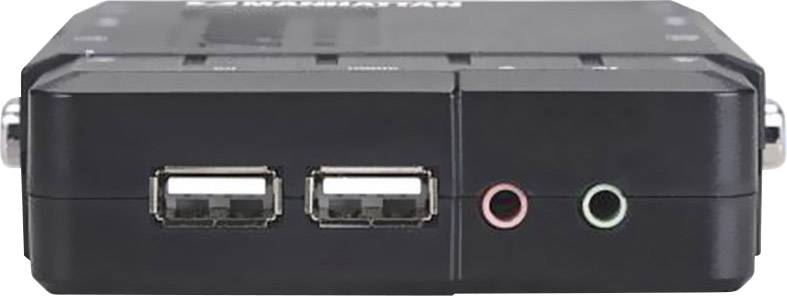 Manhattan 4 Port KVM-Umschalter VGA USB 1600 x 900 Pixel