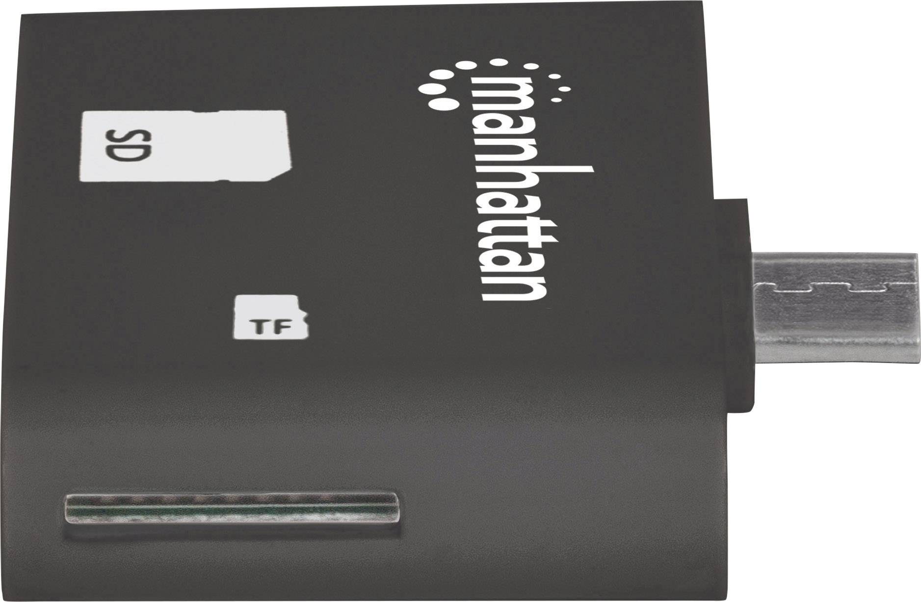 Manhattan USB 2.0 Adapter [1x USB 2.0 Stecker Micro-B - 1x SD-Karten-Slot] 406208 mit OTG-Funktion