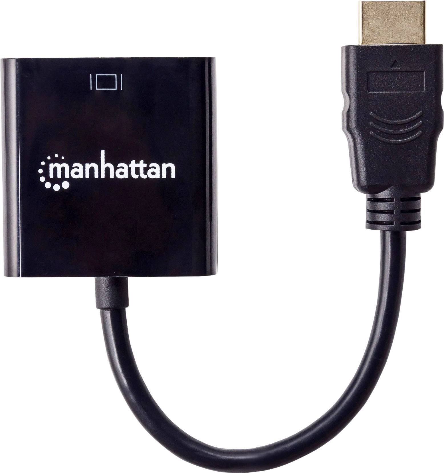 Manhattan 151467 HDMI / VGA Adapter [1x HDMI-Stecker - 1x VGA-Buchse] Schwarz 0.26 m