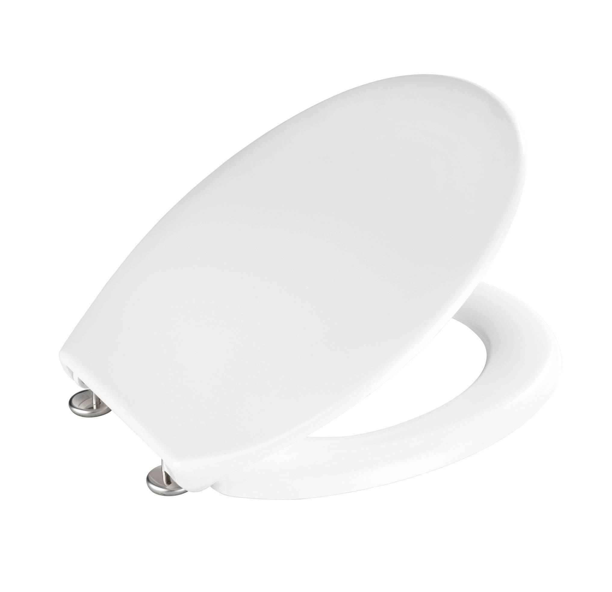 Wenko 19539800 Vigone WC-Sitz Duroplast, Edelstahl rostfrei