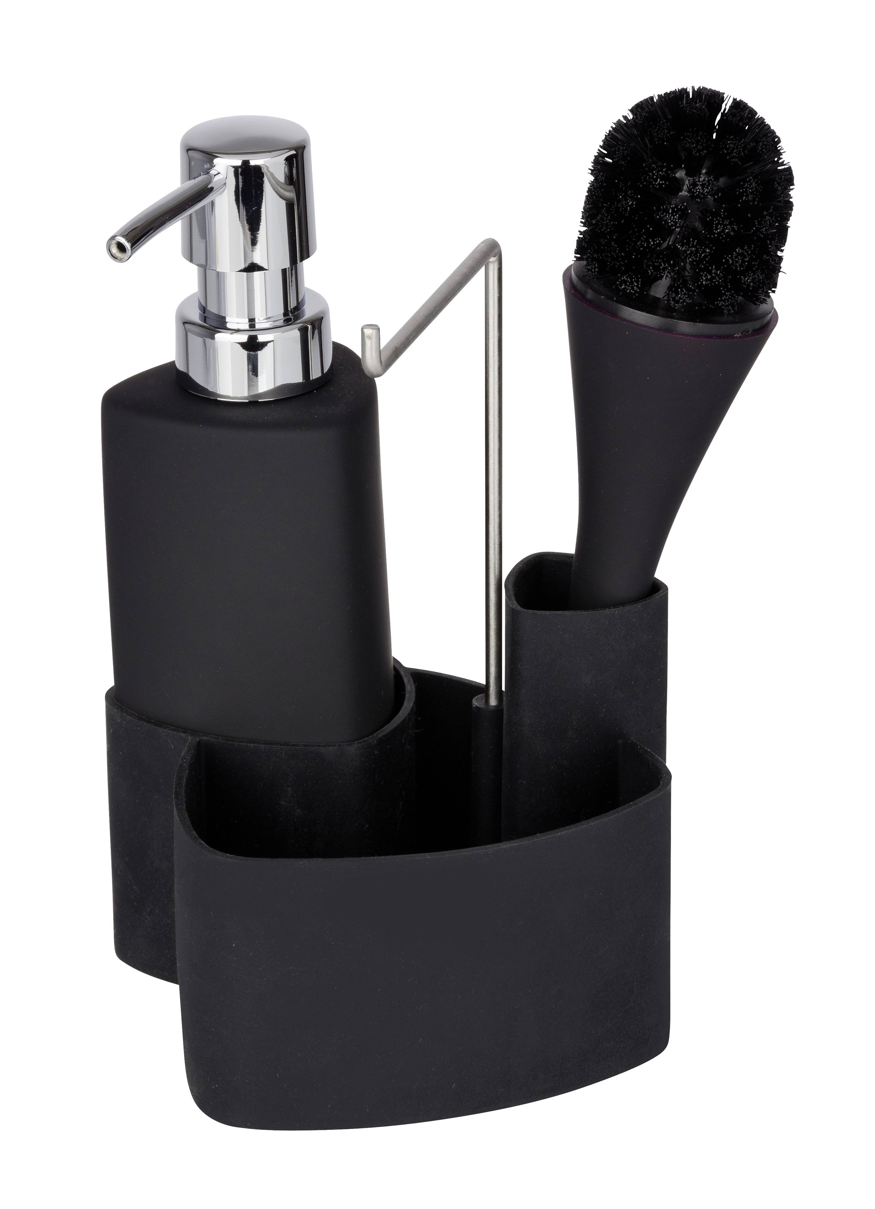 WENKO Spül-Set Empire Schwarz, mit Spülbürste 3620127800
