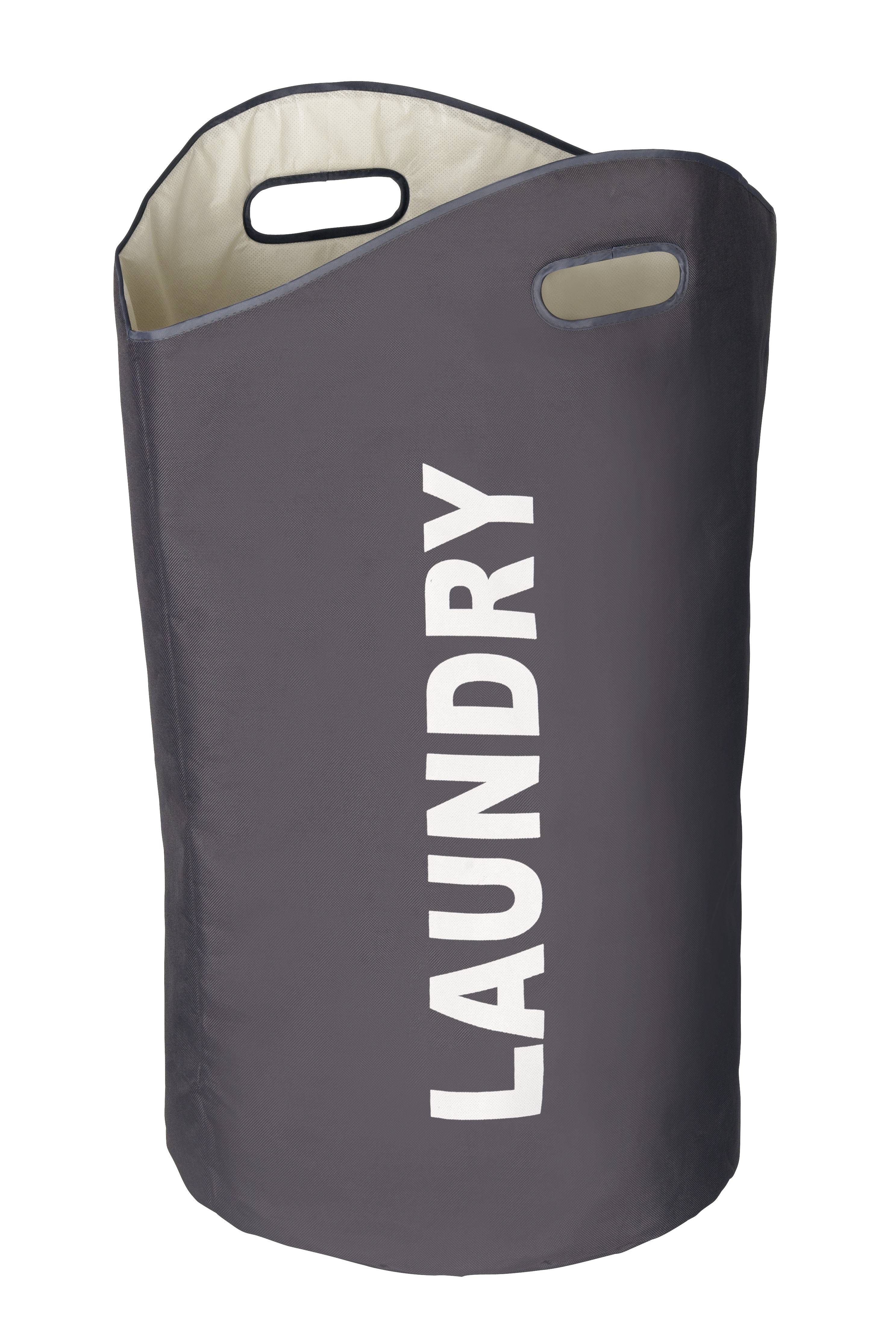 Wenko Wäschesammler Lumo Grau, Wäschekorb, 65l