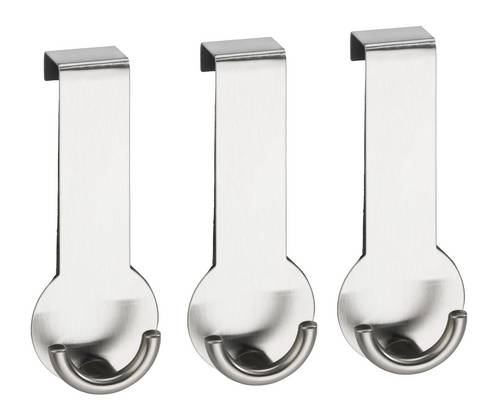 Wenko 4468053800 Rondo Türhaken Edelstahl Silber (matt) 3St.