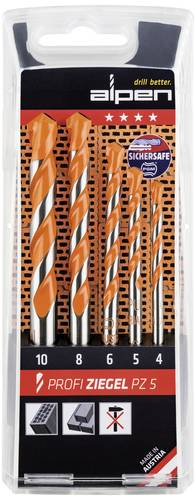 200705100 Ziegelbohrer-Set 5teilig 4 mm, 5 mm, 6 mm, 8 mm, 10mm Zylinderschaft 1 Set