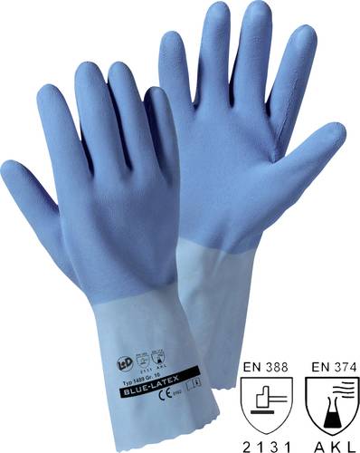 L+D blauw latex 1489 Naturlatex Arbeitshandschuh Größe (Handschuhe): 8, M EN 388 , EN 374 CAT III