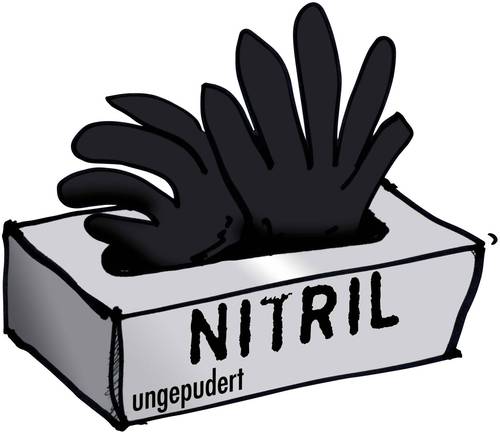 14680 100 St. Nitril Einweghandschuh Größe (Handschuhe): 9, L