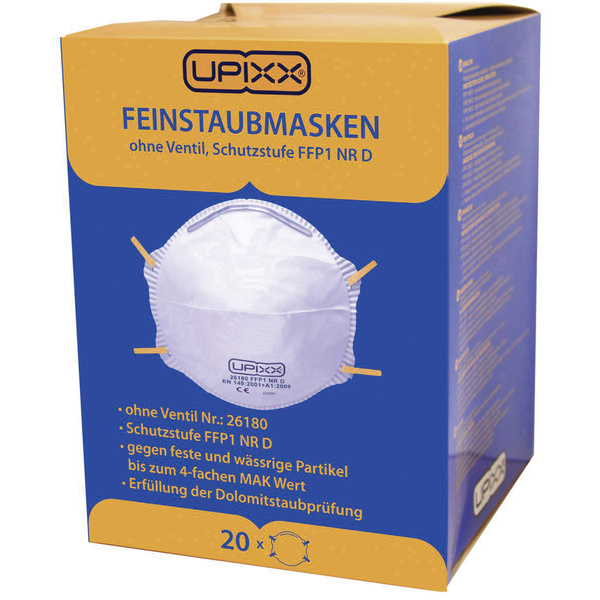 Upixx L+D 26180 Feinstaubmaske ohne Ventil FFP1 D 20St.