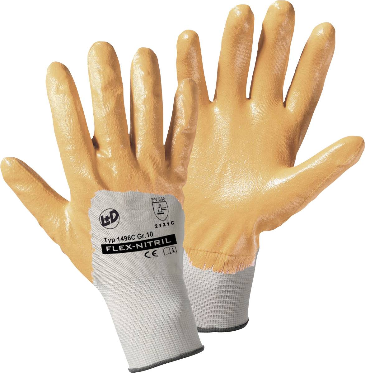 Leipold Doehle 1496C-11 Flex-Nitril Polyester Arbeitshandschuh Größe (Handschuhe): 11, XXL EN 388 CAT II 1 Paar