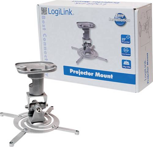 BP0001 Beamer-Deckenhalterung Neigbar, Drehbar Boden-/Deckenabstand (max.): 22cm Silber