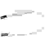 Axing SAT Anschlusskabel [1x F-Buchse - 1x F-Buchse] 25.00cm 75 dB vergoldete Steckkontakte, Fensterdurchführung Weiß