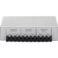 SpeaKa Professional 2 Port Lautsprecher-Umschalter Schraubanschluss Metallgehäuse Silber SpeaKa Professional 2 Port Lautsprecher-Umschalter Schraubanschluss Metallgehäuse Silber