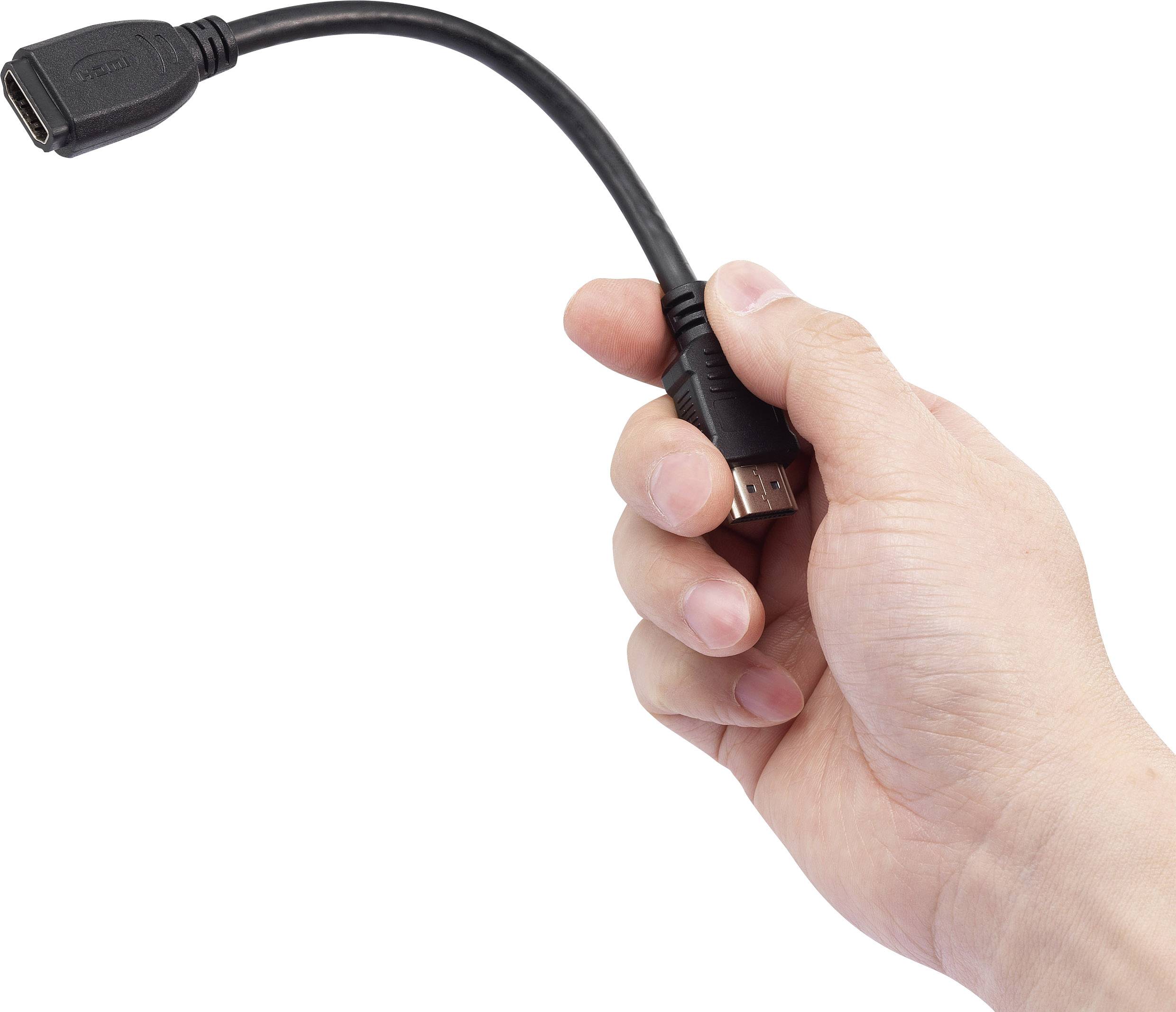 Speaka HDMI™-Verlängerung "Schwanenhals" 0,15m