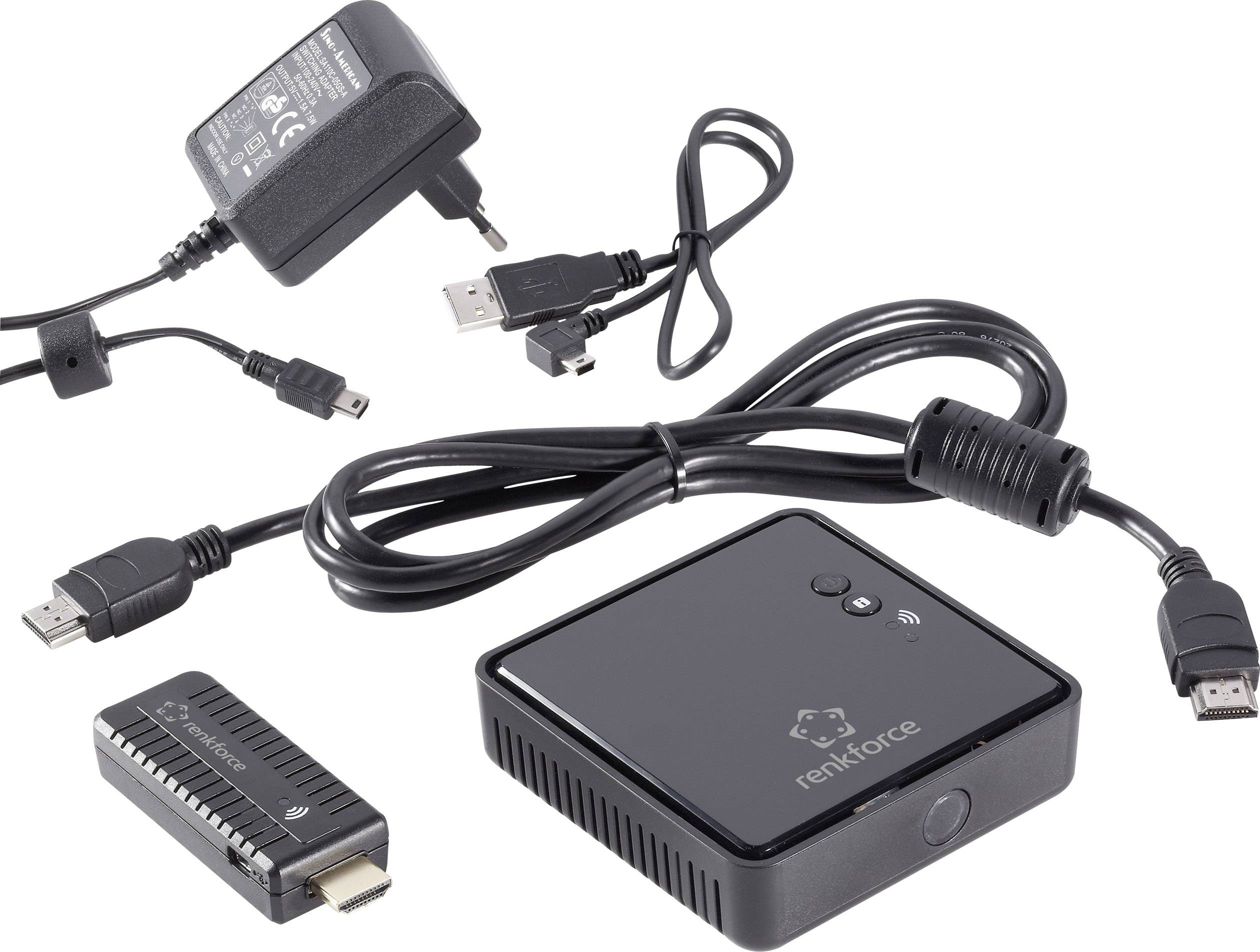 Renkforce 1285774 HDMI-Funkübertragung (Set) 10m 5GHz 1920 x 1080 Pixel