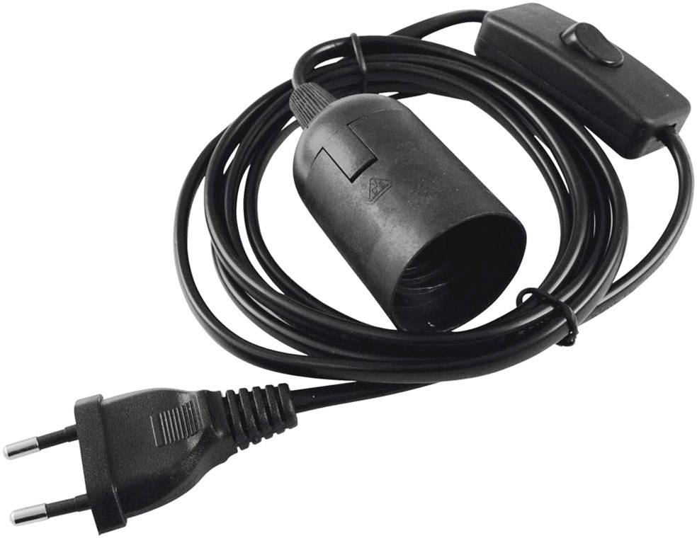 Eurolite 51100666 Lampenfassung E27 230V 60W mit Eurostecker, mit Wippschalter
