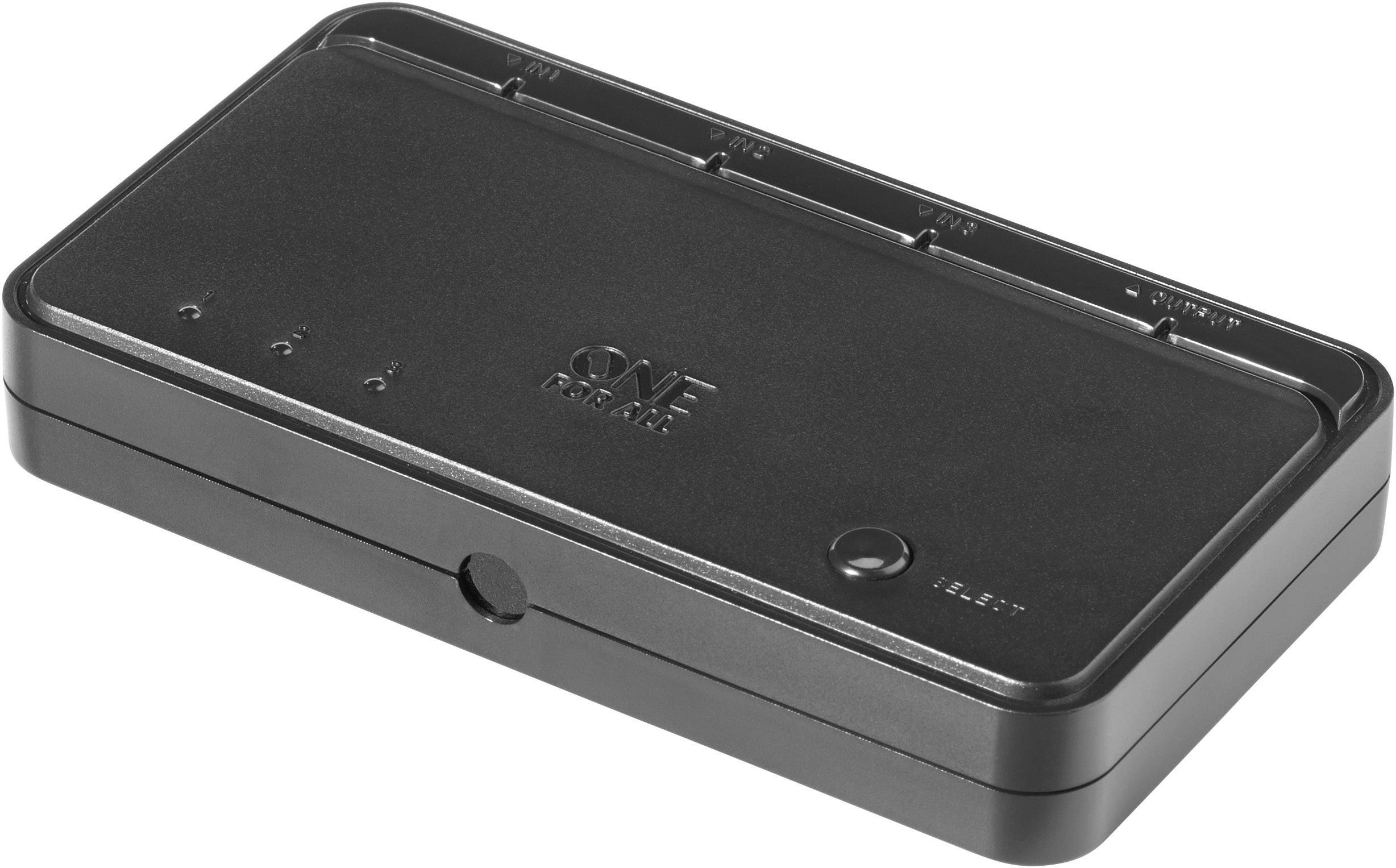 One For All SV 1630 3 Port HDMI-Switch 3D-Wiedergabe möglich, LED-Anzeige, mit Fernbedienung 1080 Pixel