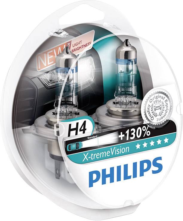 Philips 12342XV+S2 Halogen Leuchtmittel X-tremeVision H4 60/55 W 12 V
