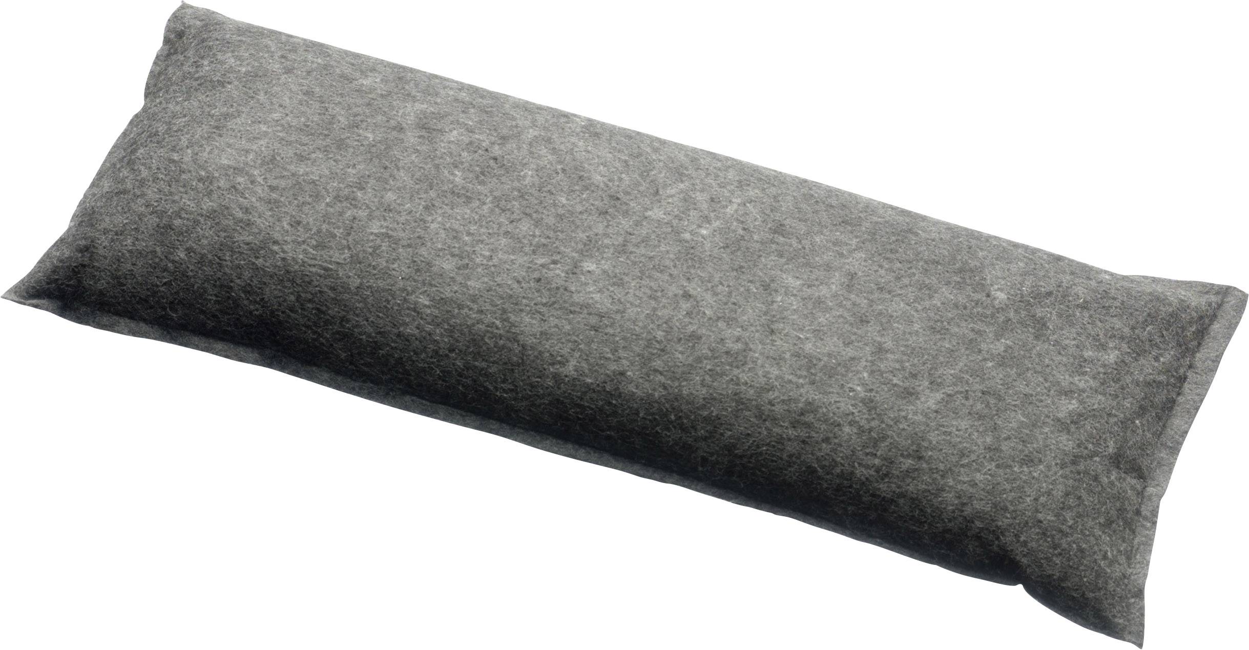 Längliches, graues Kissen aus Filzmaterial, liegt flach.