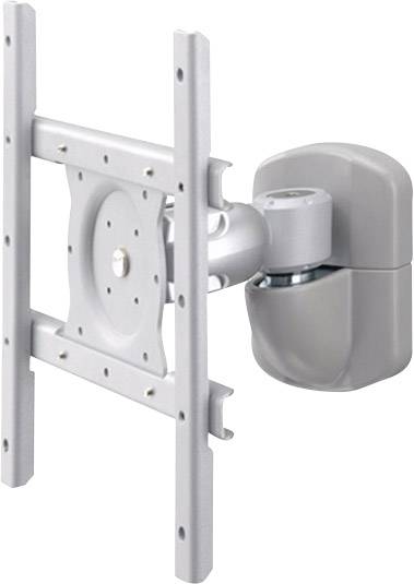 Wandhalterung für TV-Geräte, schwenkbar, in Silber. Ideal zur flexiblen Ausrichtung von Flachbildschirmen.