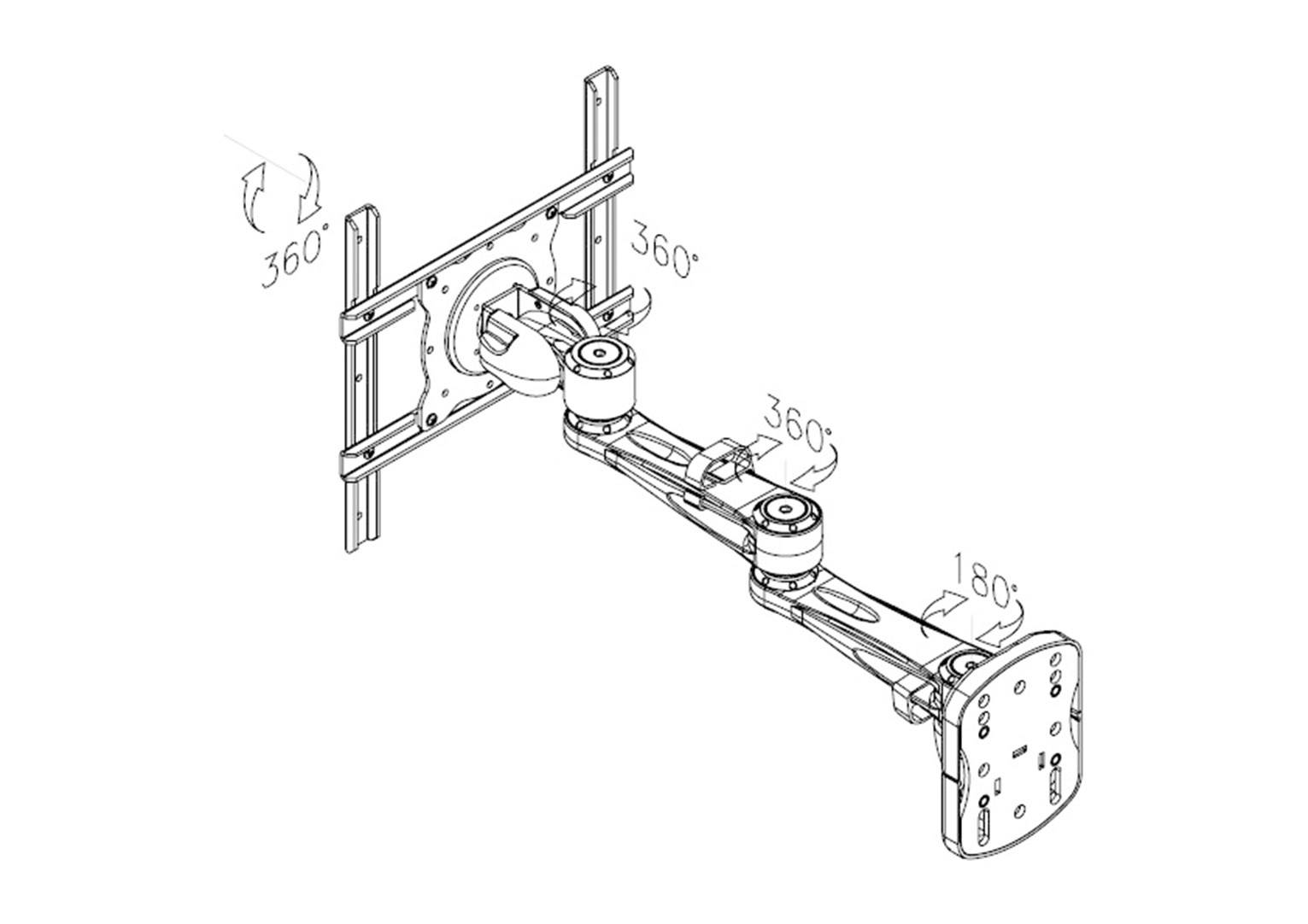 Neomounts FPMA-W935 TV-Wandhalterung 25,4cm (10") - 101,6cm (40") Neigbar+Schwenkbar
