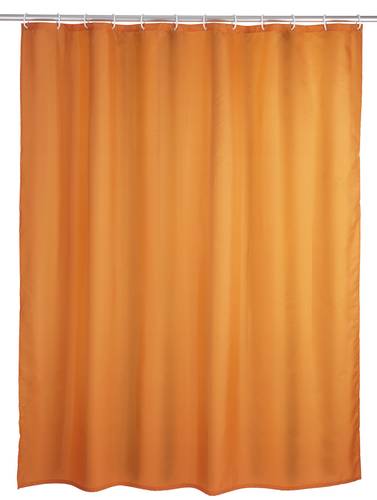 Wenko 20039800 Uni Anti-Schimmel Duschvorhang Polyester Orange waschbar (B x H) 180mm x 200mm