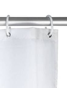 Wenko Duschvorhang (B x H) 180mm x 200mm Polyester Mehrfarbig waschbar, rostfrei