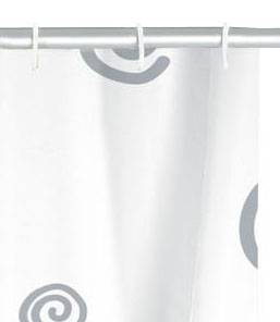Wenko Duschvorhang (B x H) 180cm x 200cm Polyester Weiß, Grau