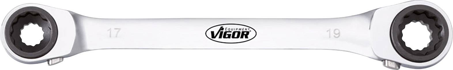 Vigor V2705 Doppel-Ringratschenschlüssel-Satz Schlüsselweite (Metrisch) 10 - 19mm