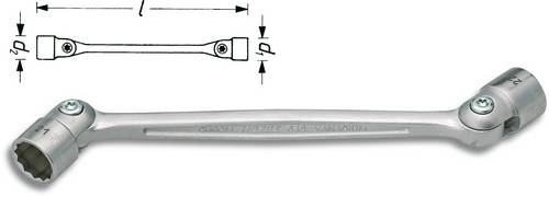 Hazet 645-16X17 Doppel-Gelenkschlüssel 16 - 17 mm Abtrieb Innen-Sechskant 243.2 mm 1 St.