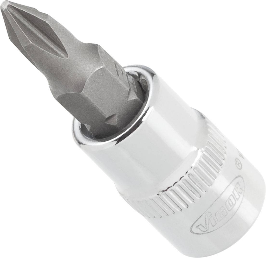 Vigor V2438 Kreuzschlitz Phillips Steckschlüssel-Bit-Einsatz PH 3 1/4" (6.3 mm)