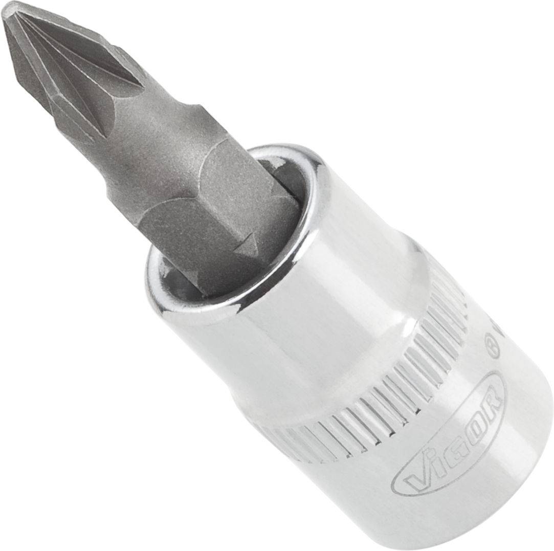Vigor V2439 Kreuzschlitz Pozidriv Steckschlüssel-Bit-Einsatz PZ 1 1/4" (6.3 mm)