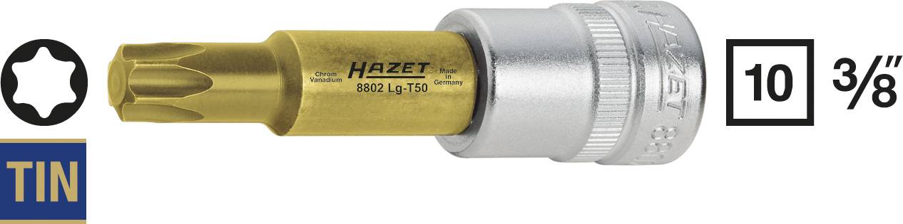 Hazet Innen-TORX Steckschlüssel-Bit-Einsatz T 50 3/8" (10 mm)