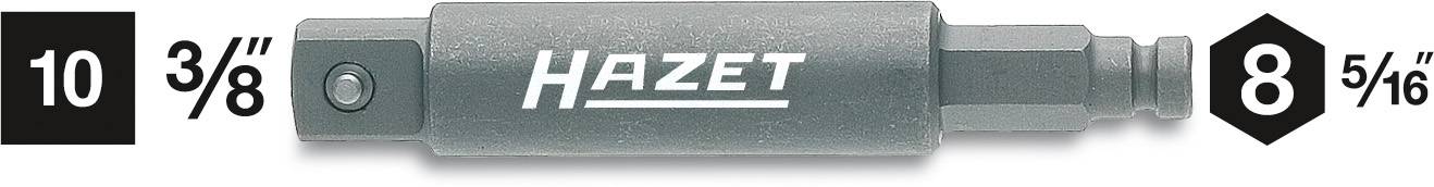 'HAZET' Stecknussadapter mit 10 mm auf 8 mm Umwandlung, geeignet für 3/8 Zoll Antriebe.